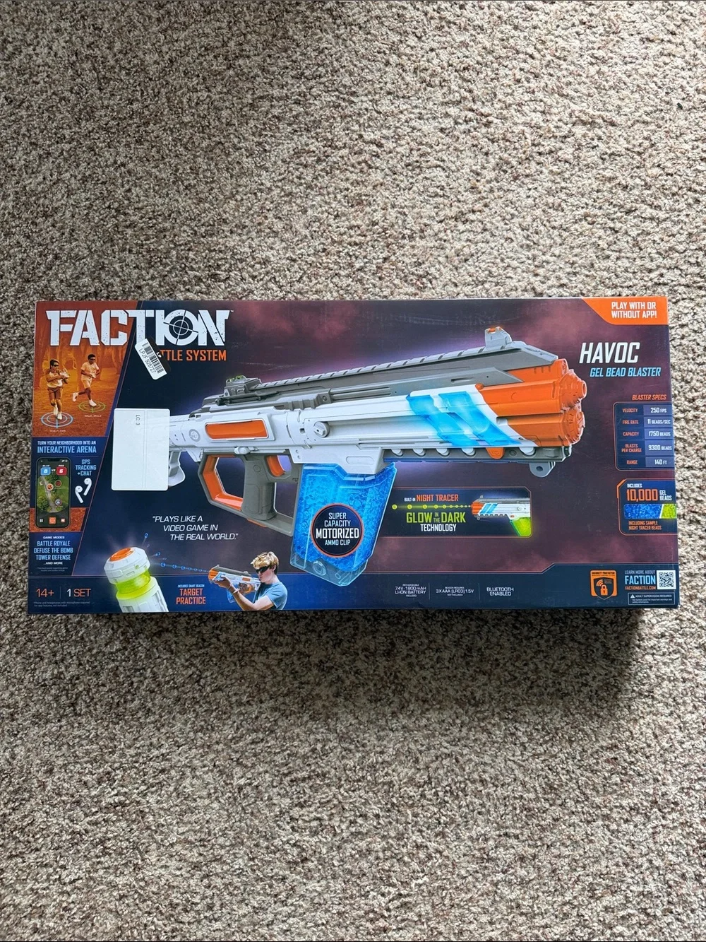 Havoc Gel Blaster Toy - White & Orange
